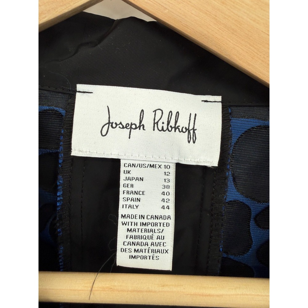 Joseph Ribkoff Womens Pebble Print 3/4 Sleeve Jacket Blouse Size 10 Cocktail Art - Picture 9 of 13